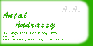 antal andrassy business card